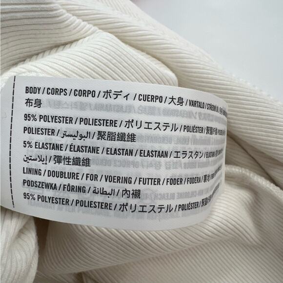 NWT Abercrombie & Fitch form to flatter one shoulder ribbed maxi dress white M - Picture 5 of 8